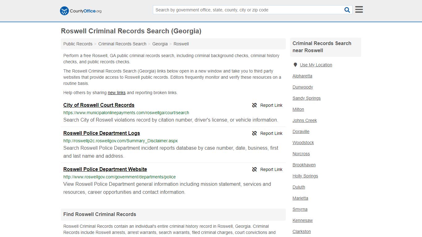 Criminal Records Search - Roswell, GA (Arrests, Jails & Most Wanted ...